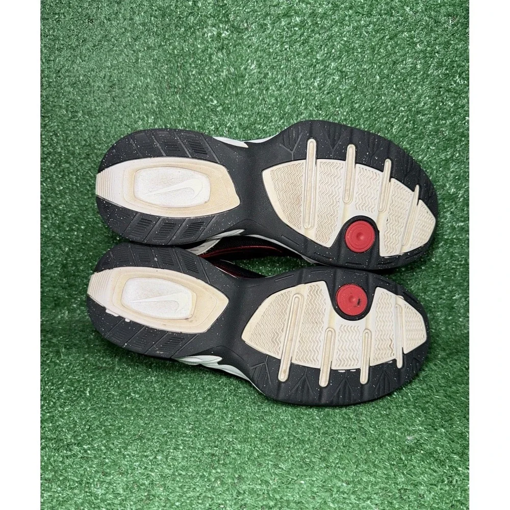 Nike Air Monarch IV Mens Size 10 Black White Red Comfort Shoes Walking Sneakers